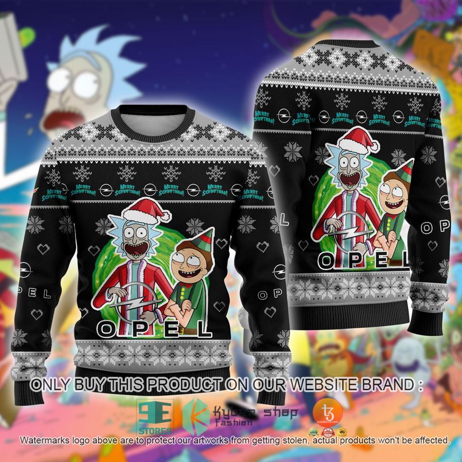 opel car rick and morty ugly christmas sweater 1 56691