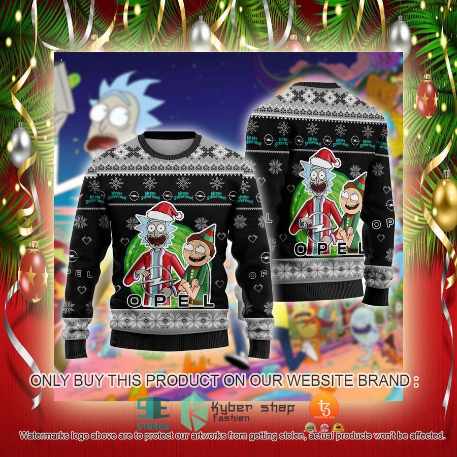 NEW Opel Car Rick and Morty Sweatshirt 2 opel car rick and morty ugly christmas sweater 2 89150