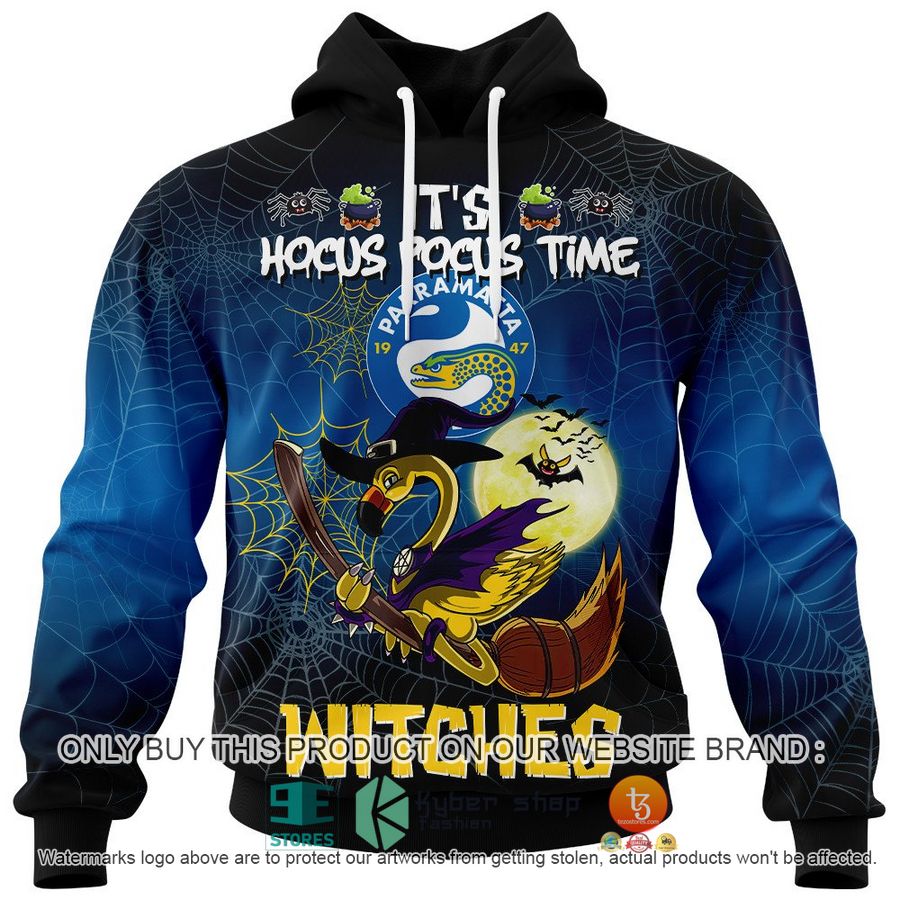 NEW Parramatta Eels It's Hocus Pocus Time Halloween Flamingo Witches Hoodie, Shirt 2 parramatta eels its hocus pocus time halloween flamingo witches shirt hoodie 2 6357
