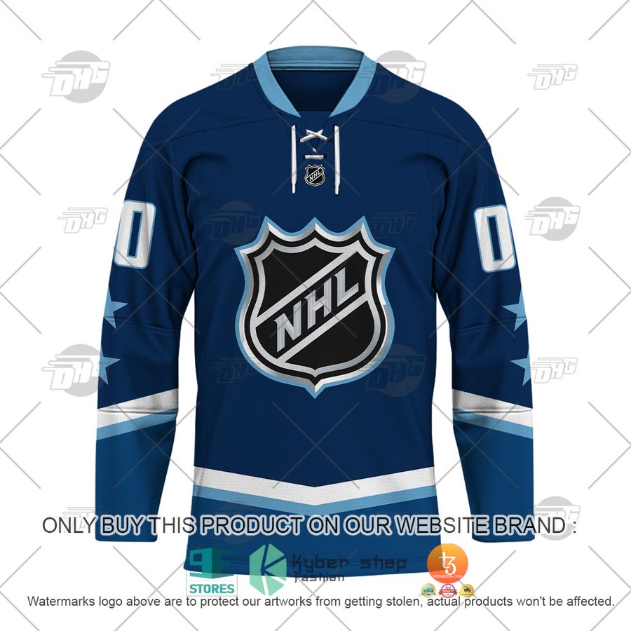 NEW 2022 NHL All-Star Game Western Conference Breakaway Blue Custom Name Hockey Jersey 2 personalized 2022 nhl all star game western conference breakaway blue hockey jersey 2 96033