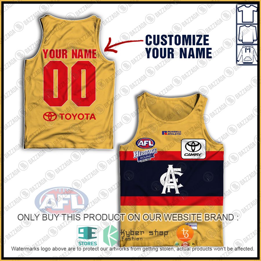 personalized adelaide crows football club vintage retro afl guernsey tank top 1 89397