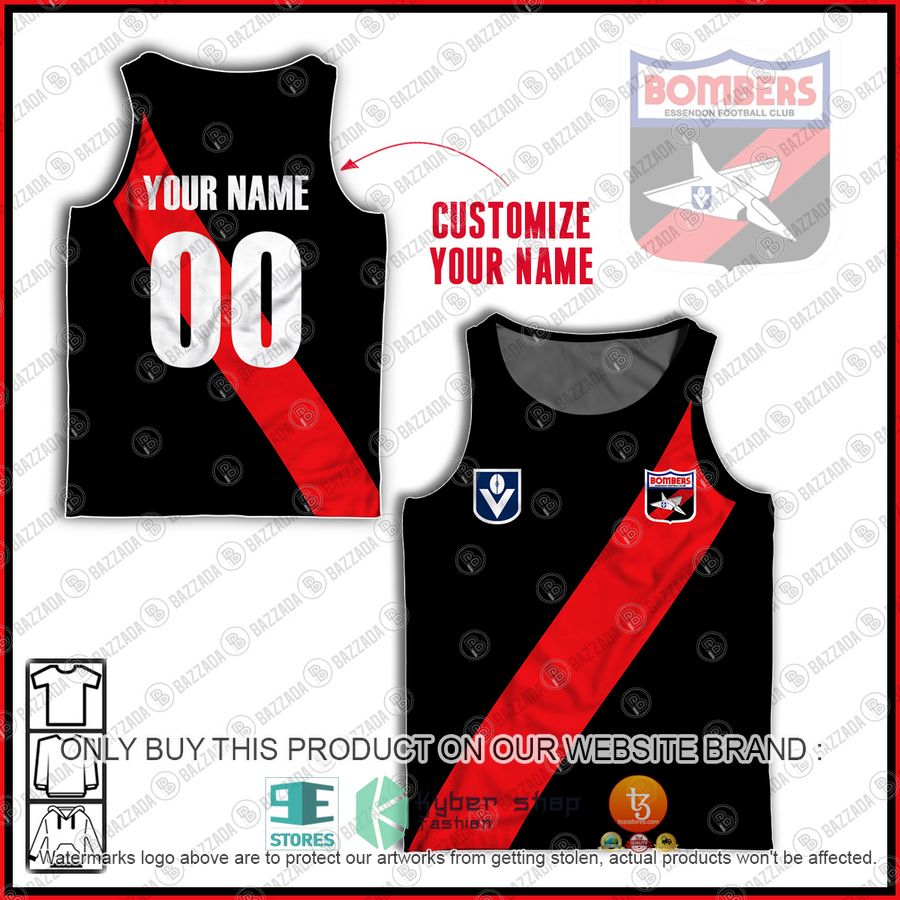 personalized adelaide essendon football club vintage retro afl guernsey 90s tank top 1 76338
