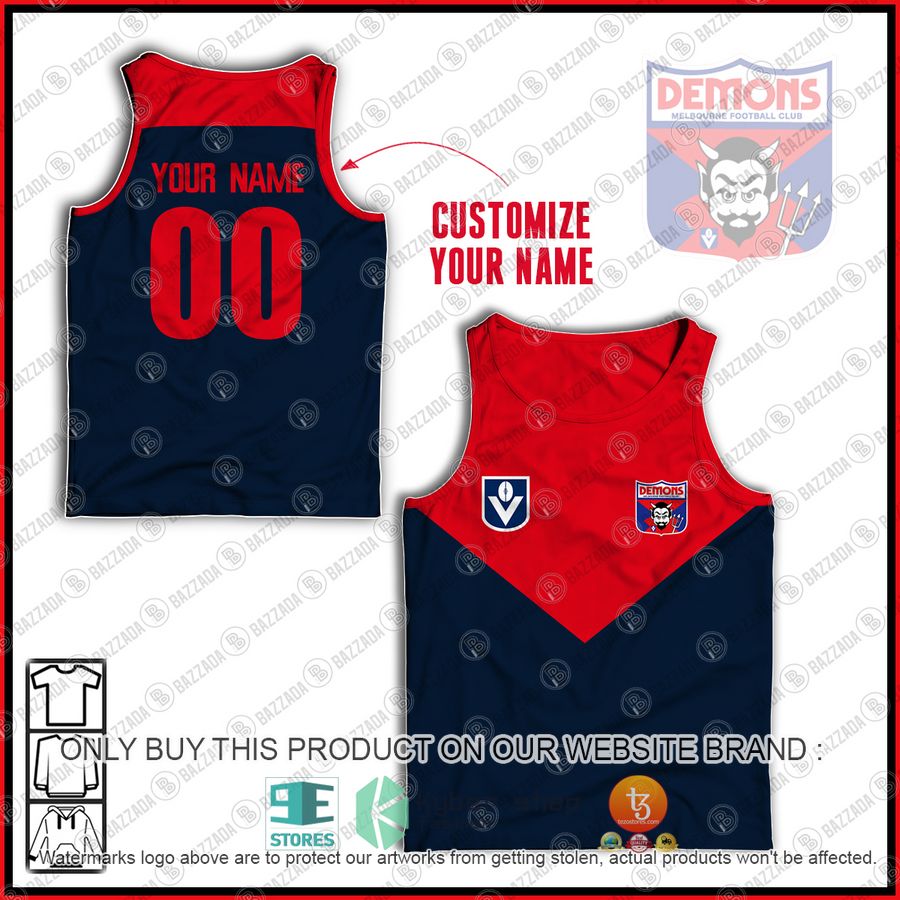 personalized adelaide melbourne football club vintage retro afl vfl guernsey 90s tank top 1 53393