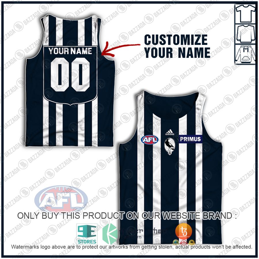personalized afl collingwood magpies vintage centenary guernsey primus tank top 1 67359