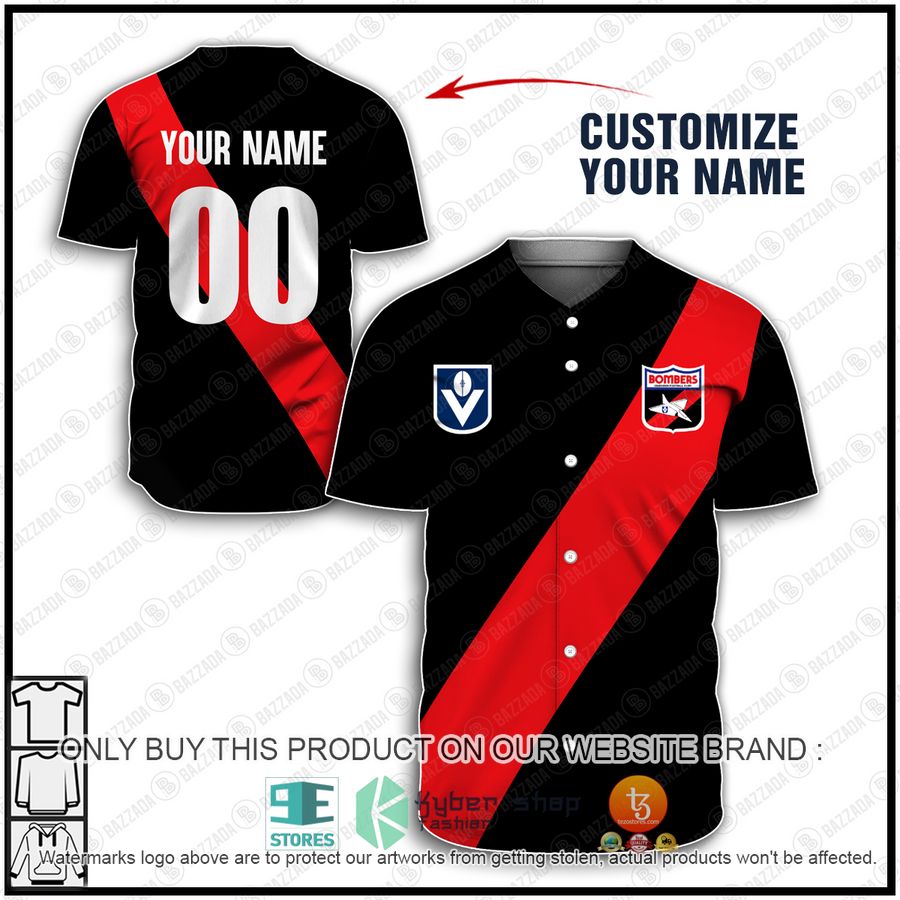 HOT AFL vintage Adelaide Essendon Football Club 90s Personalized Baseball Jersey 7 personalized afl vintage adelaide essendon football club 90s baseball jersey shirt 1 67025