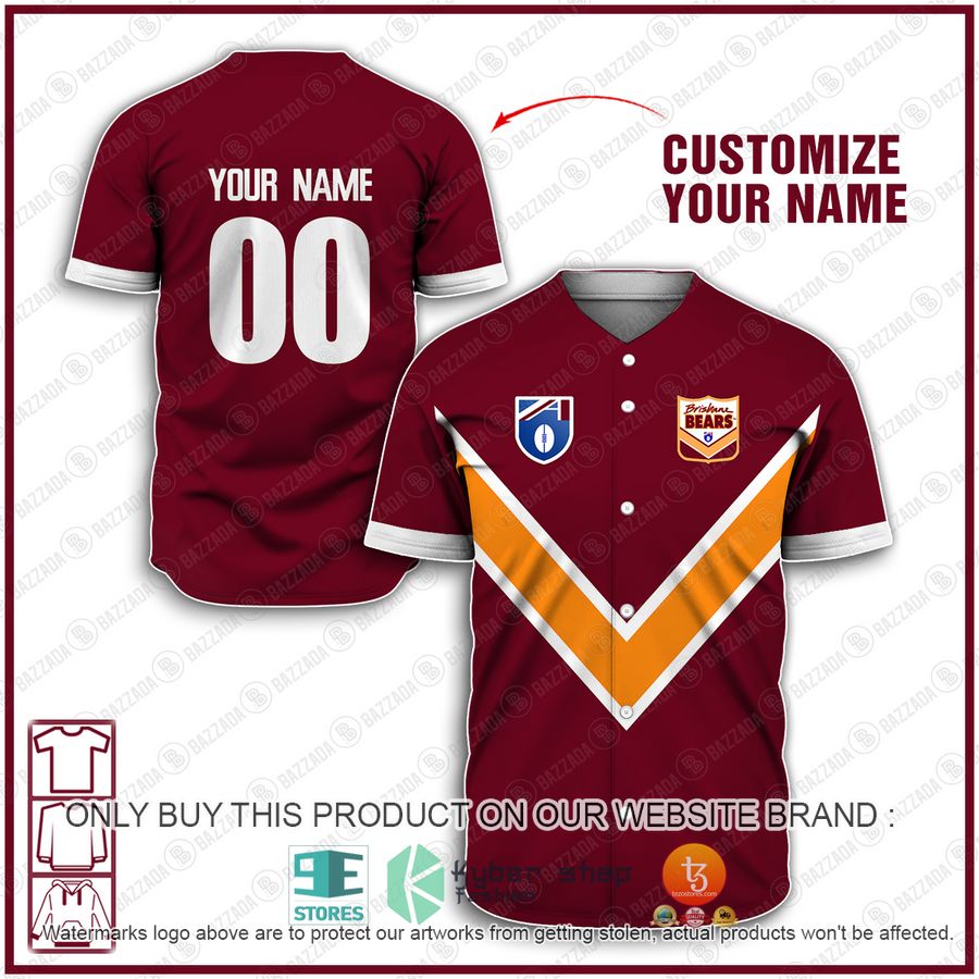 personalized afl vintage brisbane bears football club 90s baseball jersey shirt 1 53997