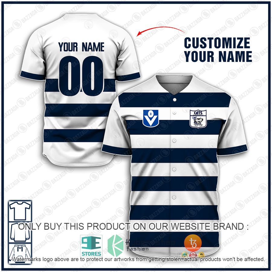 HOT AFL vintage Geelong Cats Football Club 90s Personalized Baseball Jersey 7 personalized afl vintage geelong cats football club 90s baseball jersey shirt 1 48626