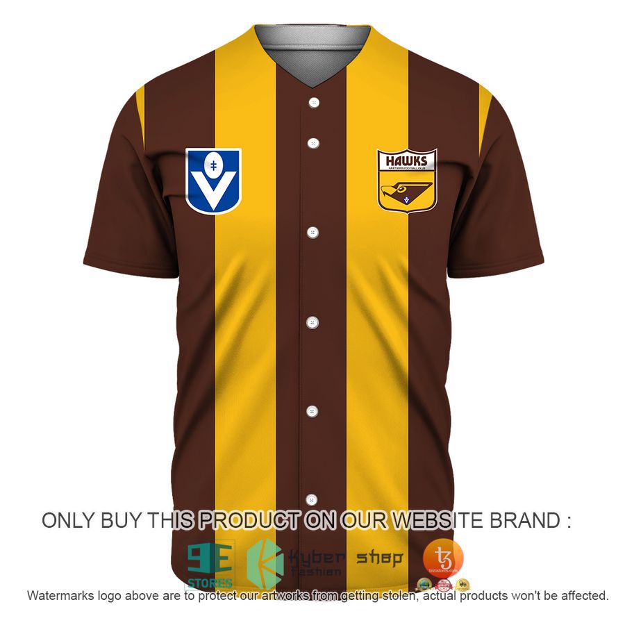 HOT AFL vintage Hawthorn Football Club 90s Personalized Baseball Jersey 2 personalized afl vintage hawthorn football club 90s baseball jersey shirt 2 31543
