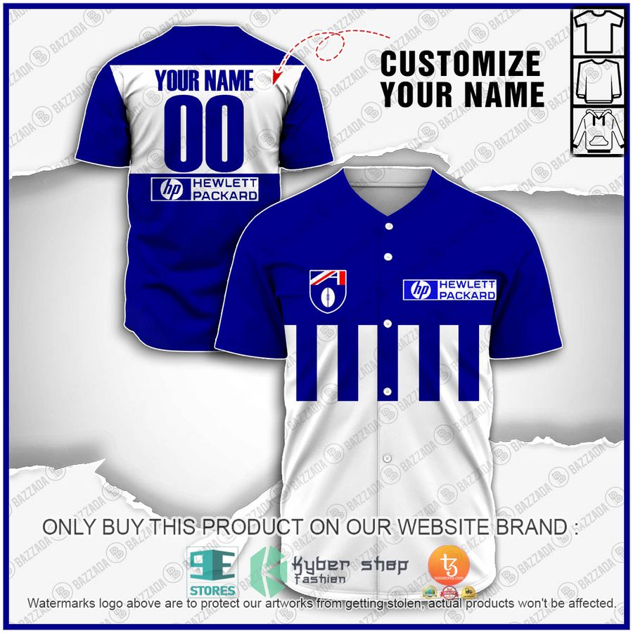 personalized afl vintage north melbourne football club 90s baseball jersey shirt 1 53948