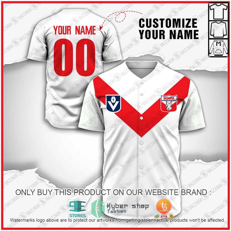 personalized afl vintage sydney swans football club 90s baseball jersey shirt 1 99211