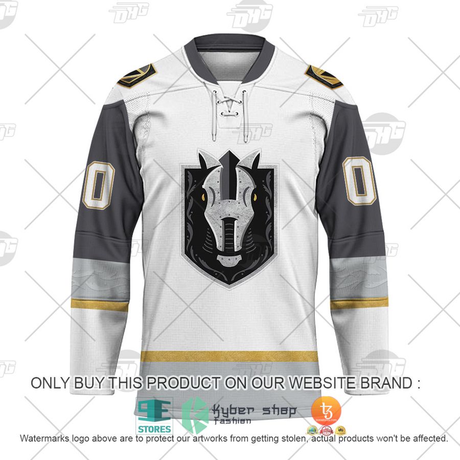 NEW AHL Henderson Silver Knights 2020-21 Premier White Custom Name Hockey Jersey 2 personalized ahl henderson silver knights 2020 21 premier white hockey jersey 2 35342