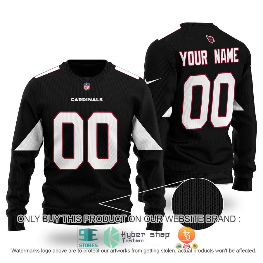 personalized arizona cardinals nfl black sweater 1 84990