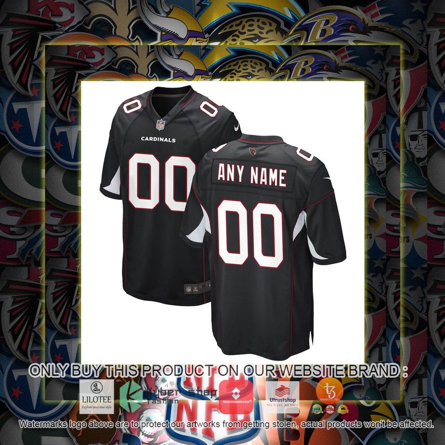 personalized arizona cardinals nike alternate black football jersey 1 47628