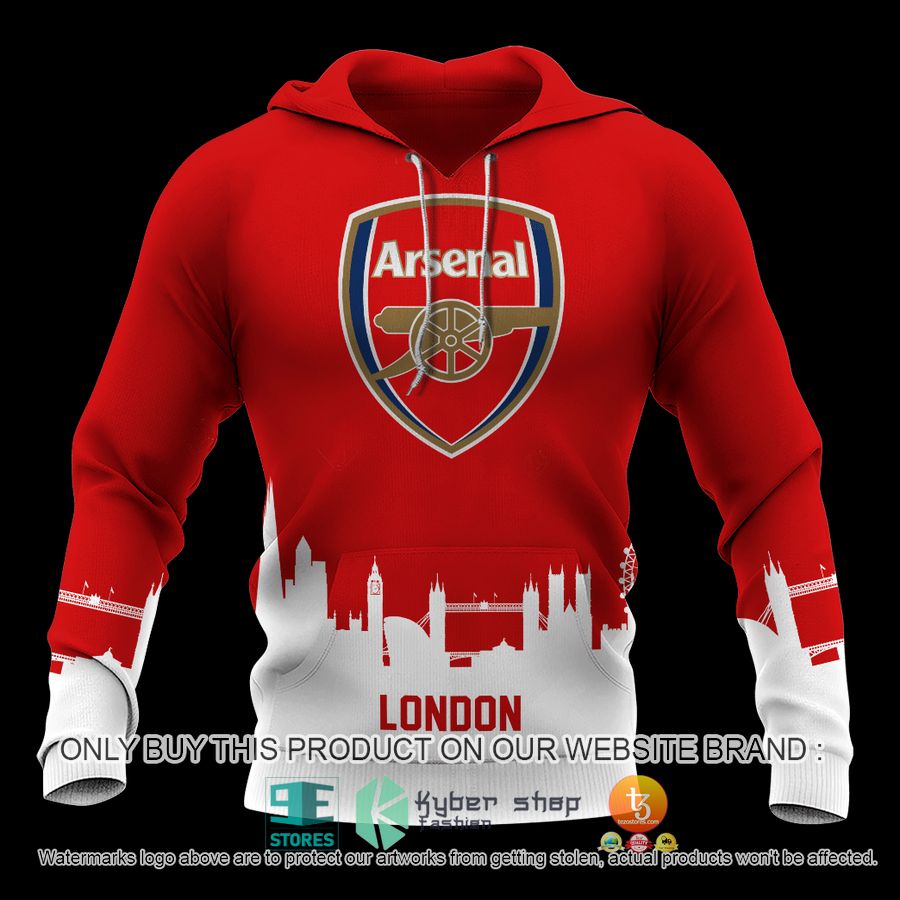 NEW Arsenal logo red white Custom Name Hoodie, Shirt 4 personalized arsenal logo red white 3d shirt hoodie 4 20755