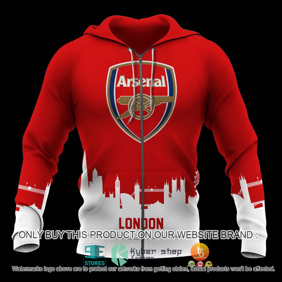 NEW Arsenal logo red white Custom Name Hoodie, Shirt 5 personalized arsenal logo red white 3d shirt hoodie 5 11631