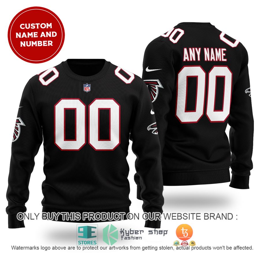 NEW Atlanta Falcons black Custom Name Sweater 3 personalized atlanta falcons nfl black sweater 1 21946
