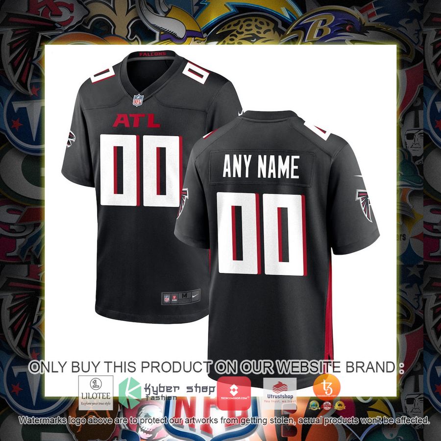 personalized atlanta falcons nike black football jersey 1 13834