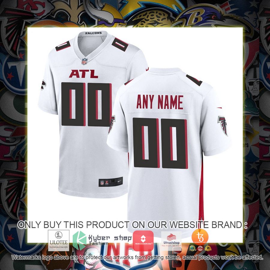 personalized atlanta falcons nike white football jersey 1 50081
