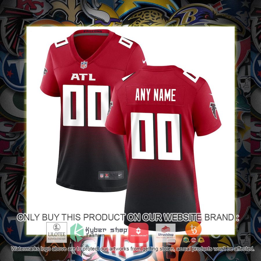 personalized atlanta falcons nike womens alternate red football jersey 1 90193