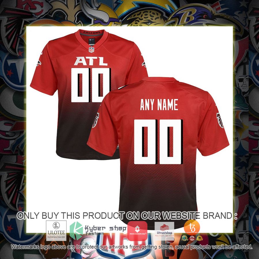 HOT Atlanta Falcons Nike Youth Alternate Red Personalized Football Jersey 7 personalized atlanta falcons nike youth alternate red football jersey 1 70137