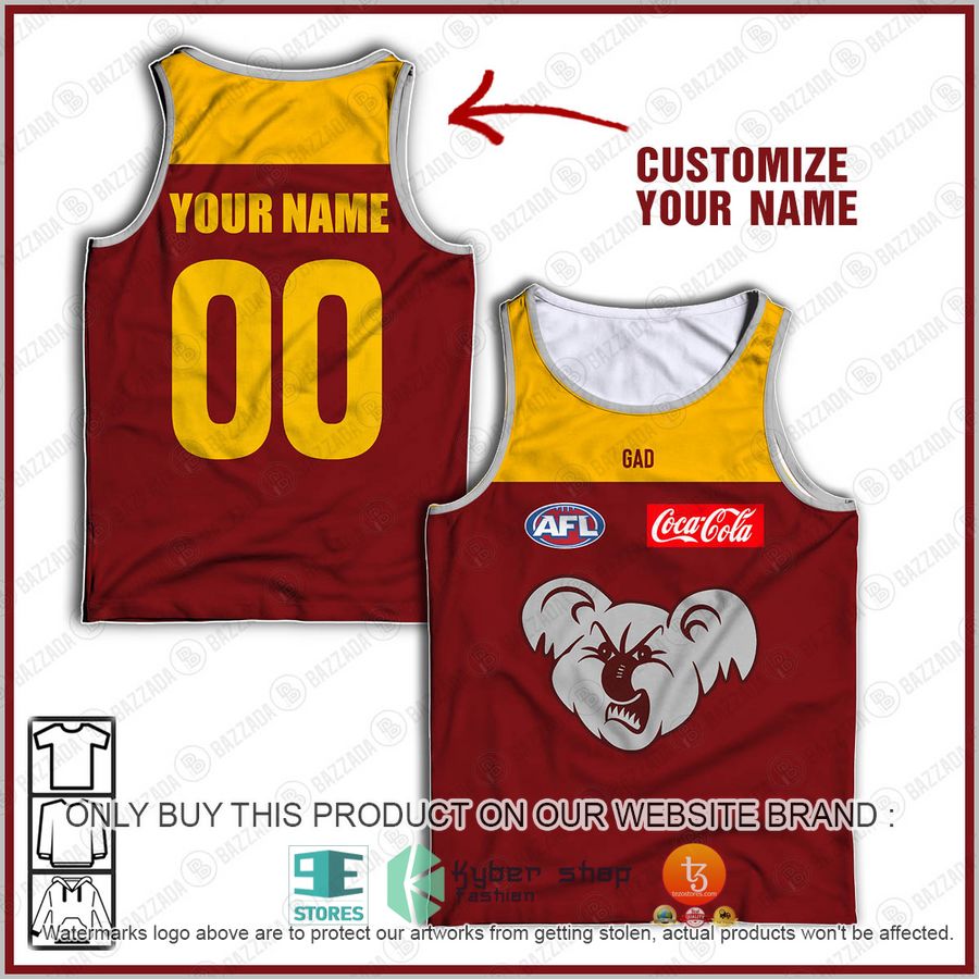 personalized brisbane bears afl home 2015 coca cola tank top 1 55490