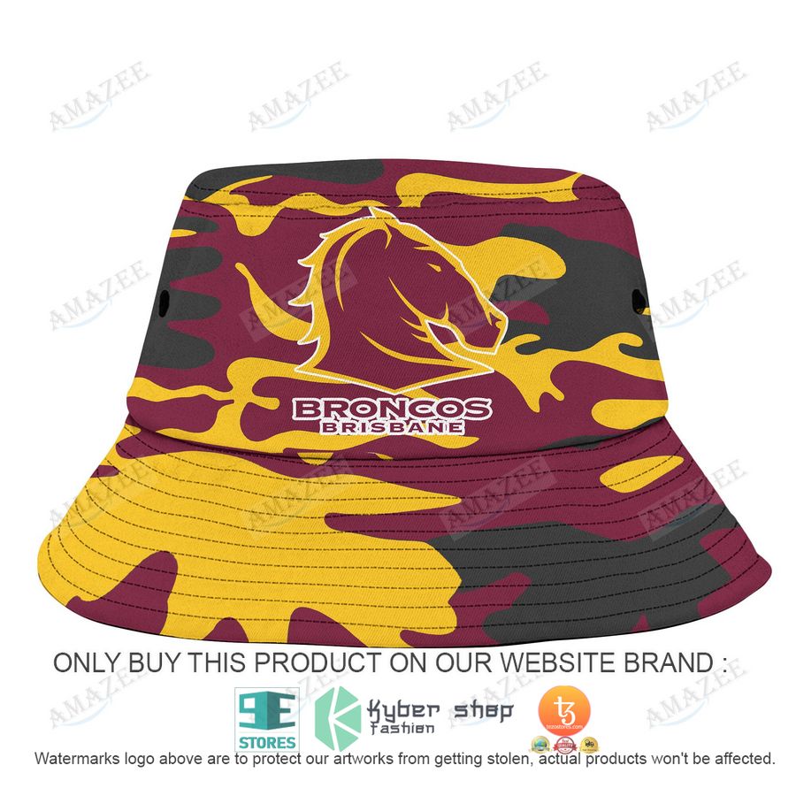 personalized brisbane broncos camo bucket hat 1 51228