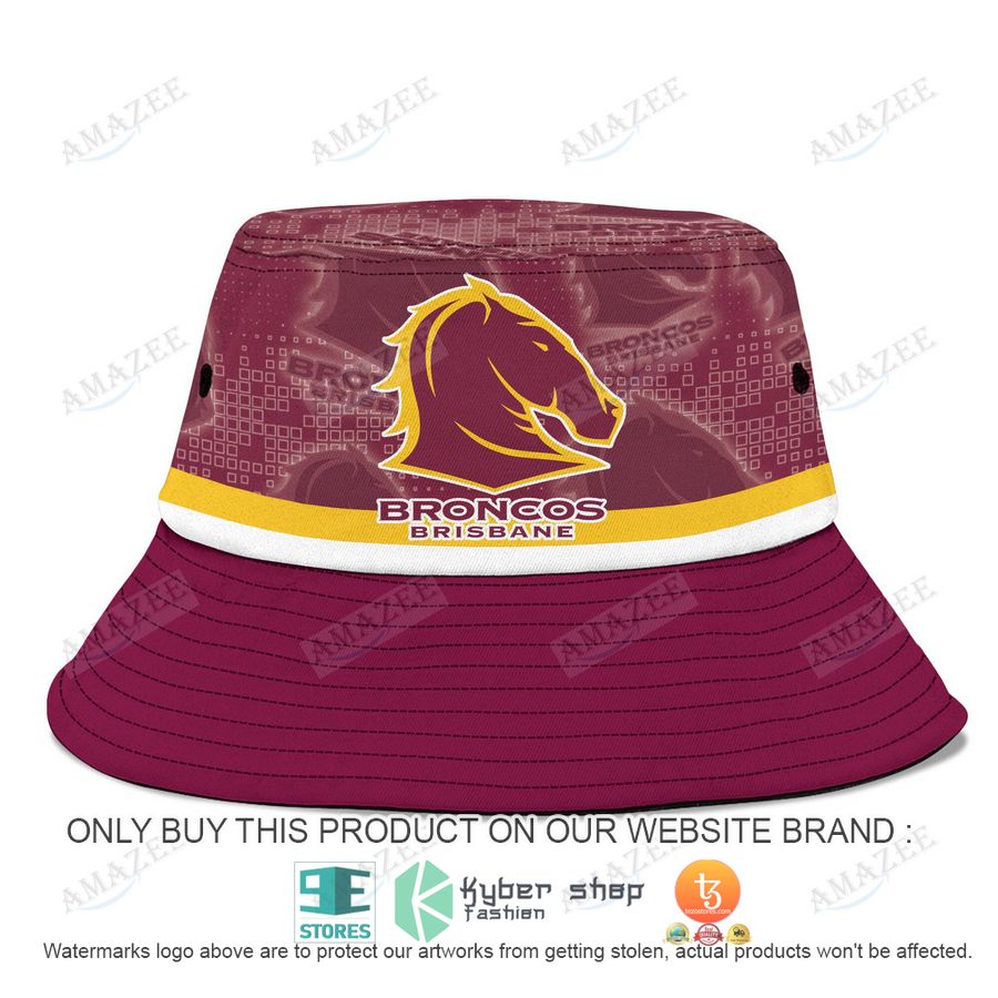 personalized brisbane broncos dark red bucket hat 1 60661