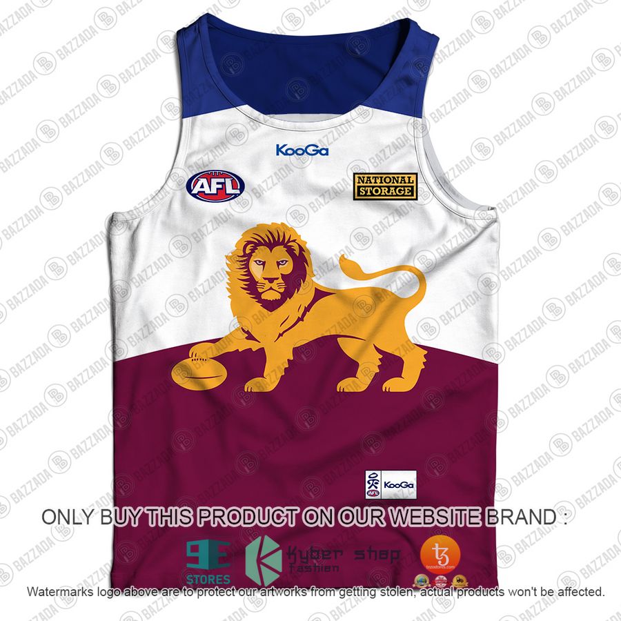 personalized brisbane lions football club vintage retro afl guernsey national storage tank top 2 90406