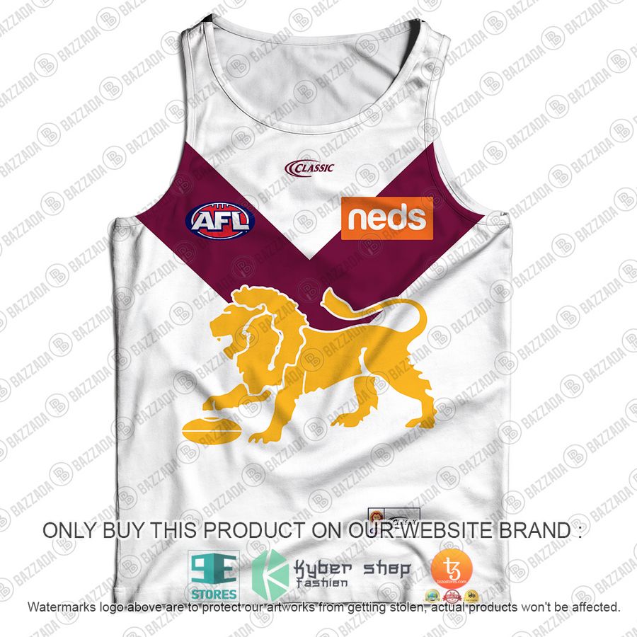 personalized brisbane lions football club vintage retro afl guernsey neds tank top 2 93430