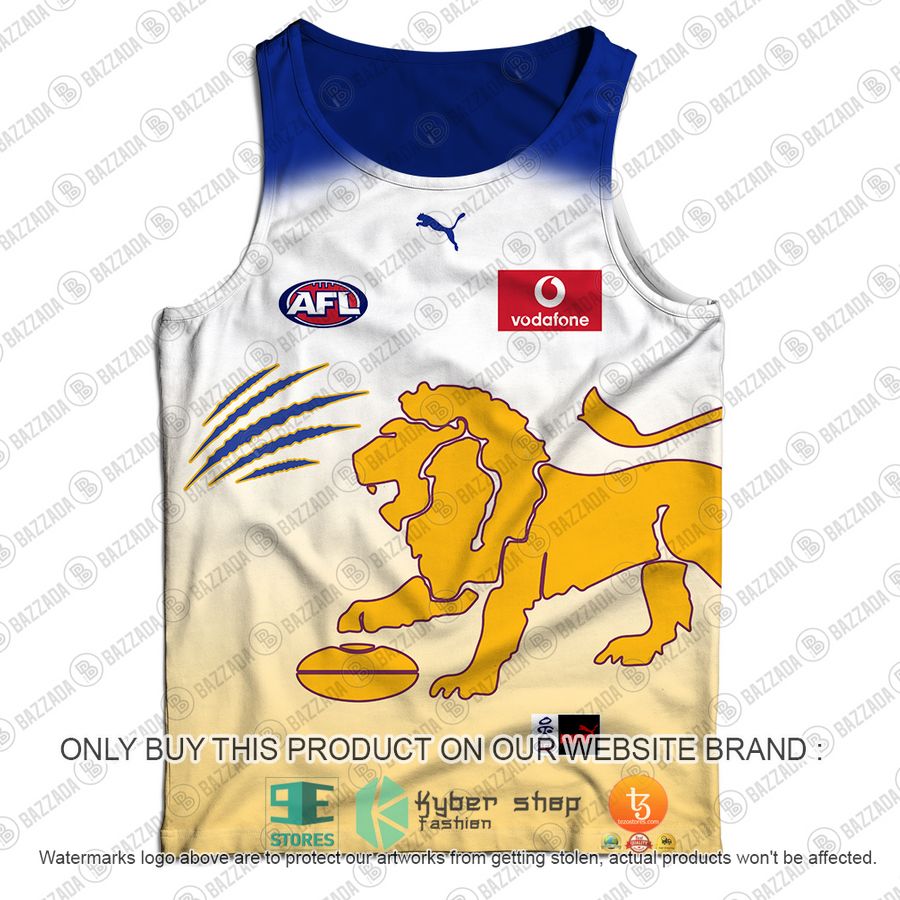 personalized brisbane lions football club vintage retro afl guernsey vodafone tank top 2 98858