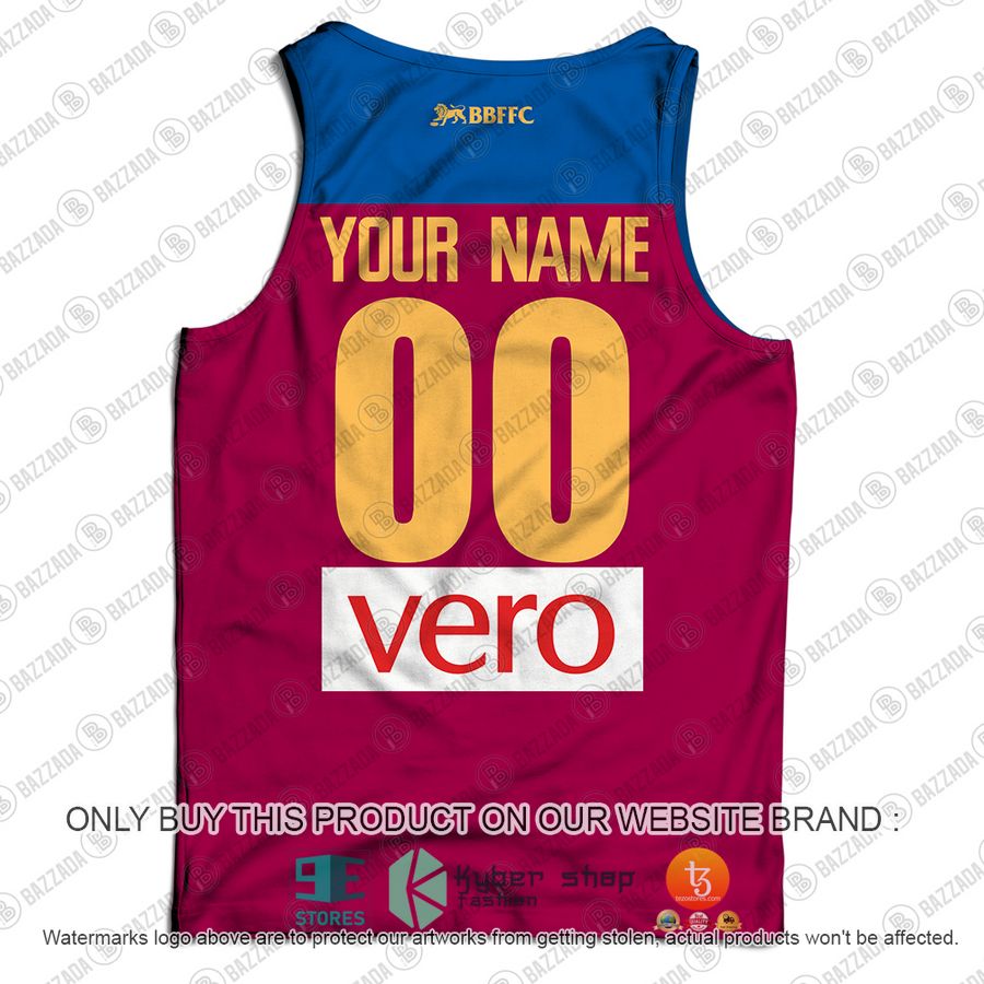 HOT Brisbane Lions Replica Home Guernsey AFL 2016 Personalized Tank Top 3 personalized brisbane lions replica home guernsey afl 2016 tank top 3 45809