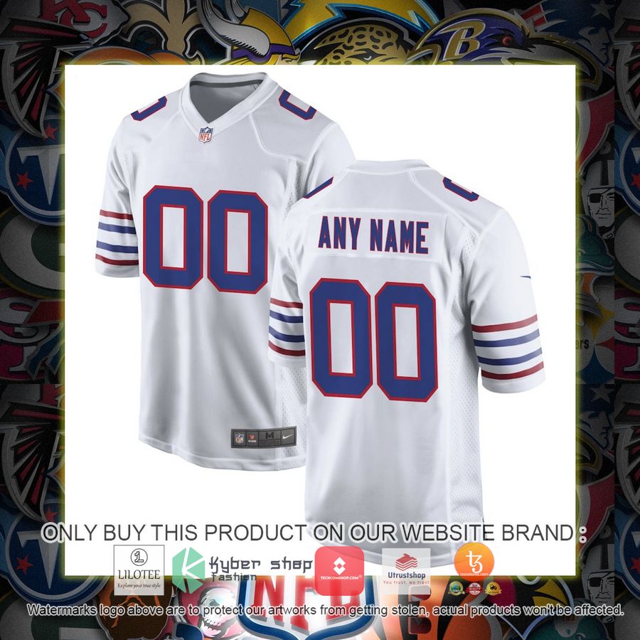 HOT Buffalo Bills Nike Alternate White Custom Football Jersey Shirt 1 personalized buffalo bills nike alternate white football jersey 1 8771