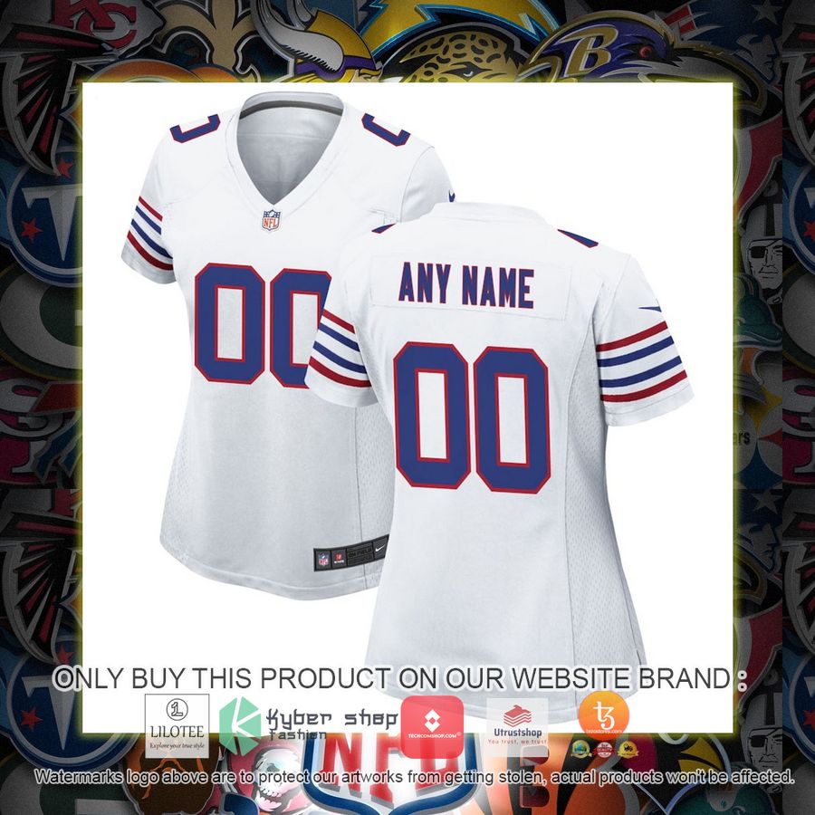 HOT Buffalo Bills Nike Women's Alternate White Custom Football Jersey Shirt 6 personalized buffalo bills nike womens alternate white football jersey 1 36926