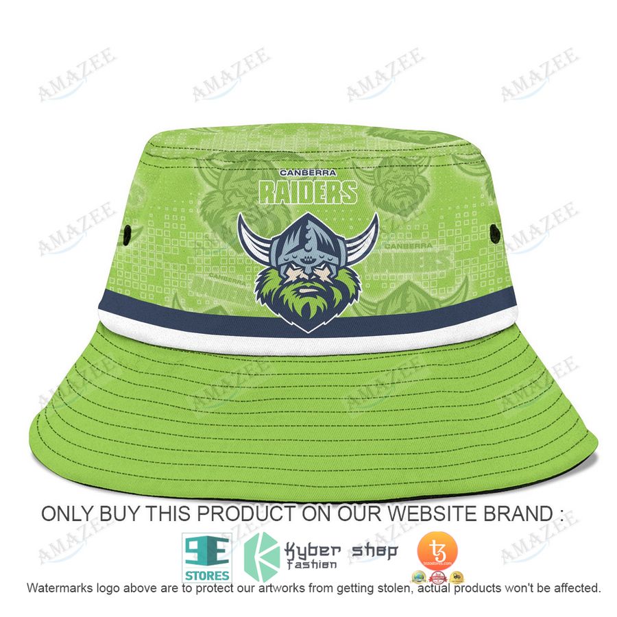 personalized canberra raiders green bucket hat 1 93495