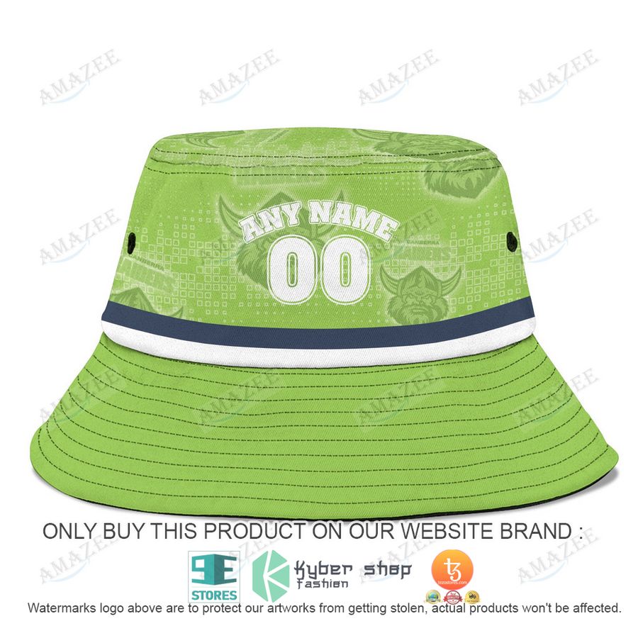 personalized canberra raiders green bucket hat 2 222