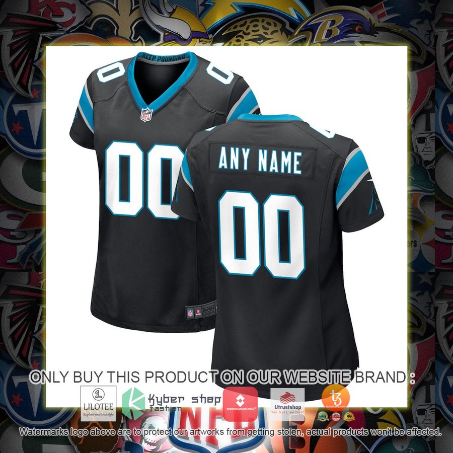 HOT Carolina Panthers Nike Women's Black Personalized Football Jersey 4 personalized carolina panthers nike womens black football jersey 1 22782