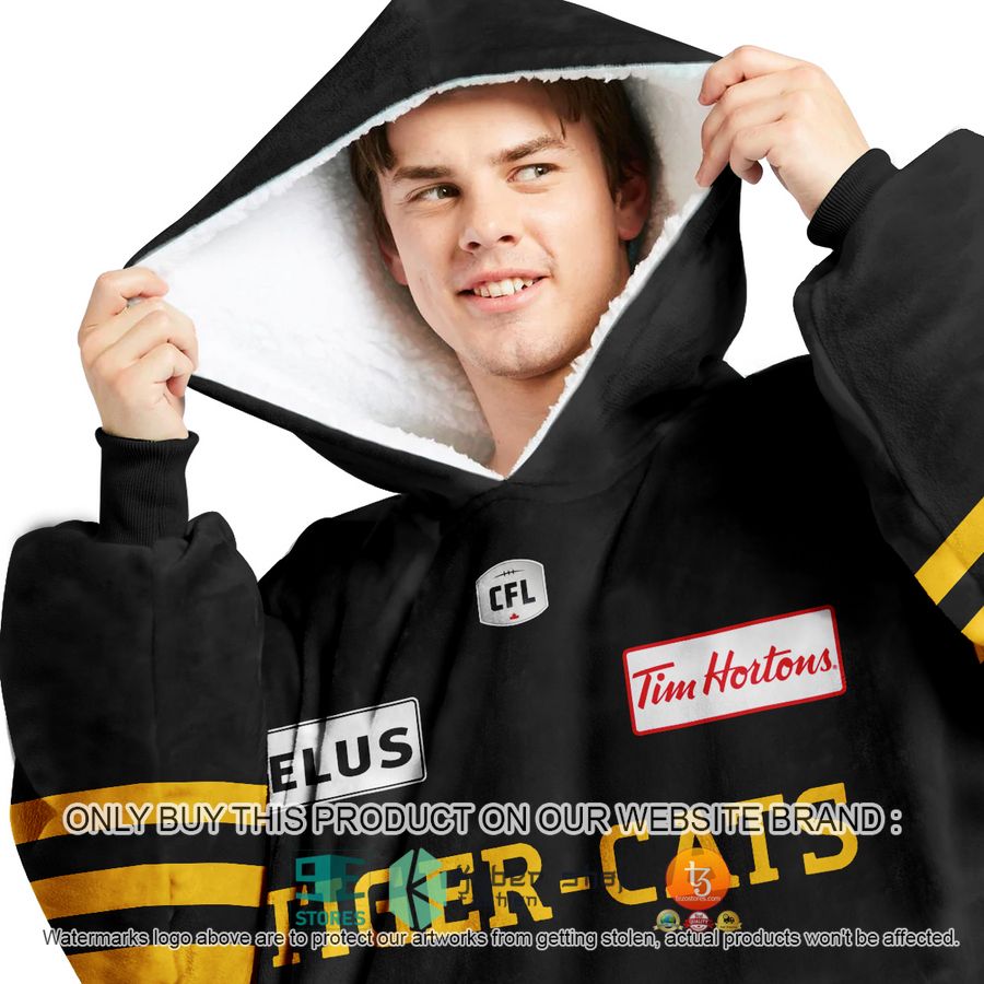 NEW Hamilton Tiger Cats Sherpa Hoodie Blanket 2 personalized cfl hamilton tiger cats sherpa hoodie blanket 2 46756