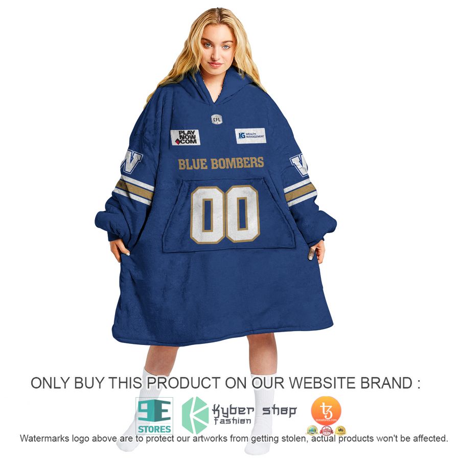 NEW Winnipeg Blue Bombers Sherpa Hoodie Blanket 12 personalized cfl winnipeg blue bombers sherpa hoodie blanket 1 76382