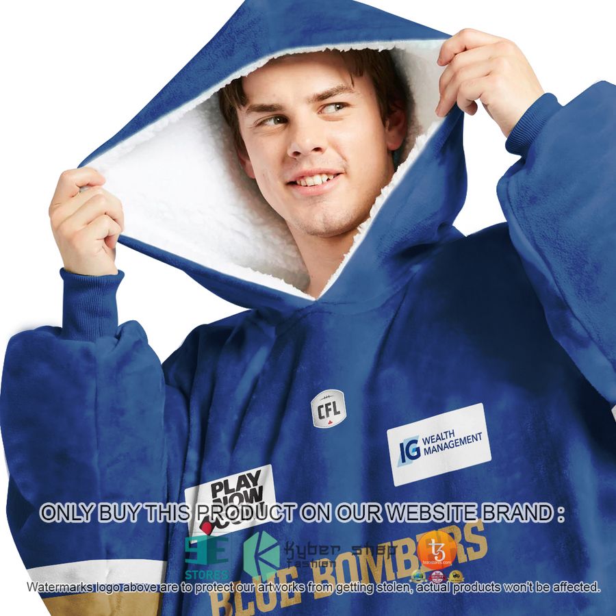 NEW Winnipeg Blue Bombers Sherpa Hoodie Blanket 2 personalized cfl winnipeg blue bombers sherpa hoodie blanket 2 71200