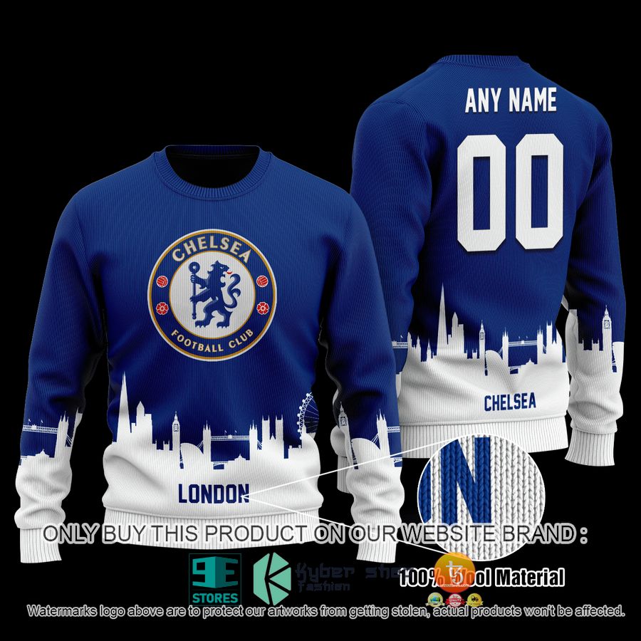 NEW Chelsea logo blue white Custom Name Hoodie, Shirt 9 personalized chelsea logo blue white 3d shirt hoodie 9 98033