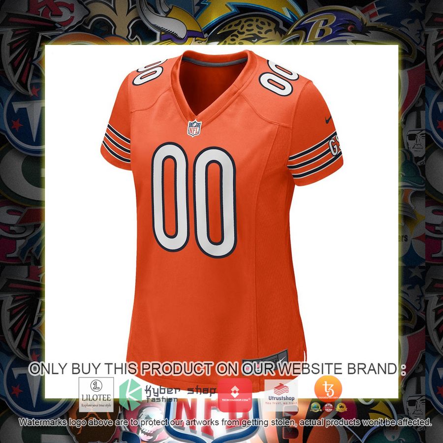 HOT Chicago Bears Nike Women's Alternate Orange Personalized Football Jersey 2 personalized chicago bears nike womens alternate orange football jersey 2 57672