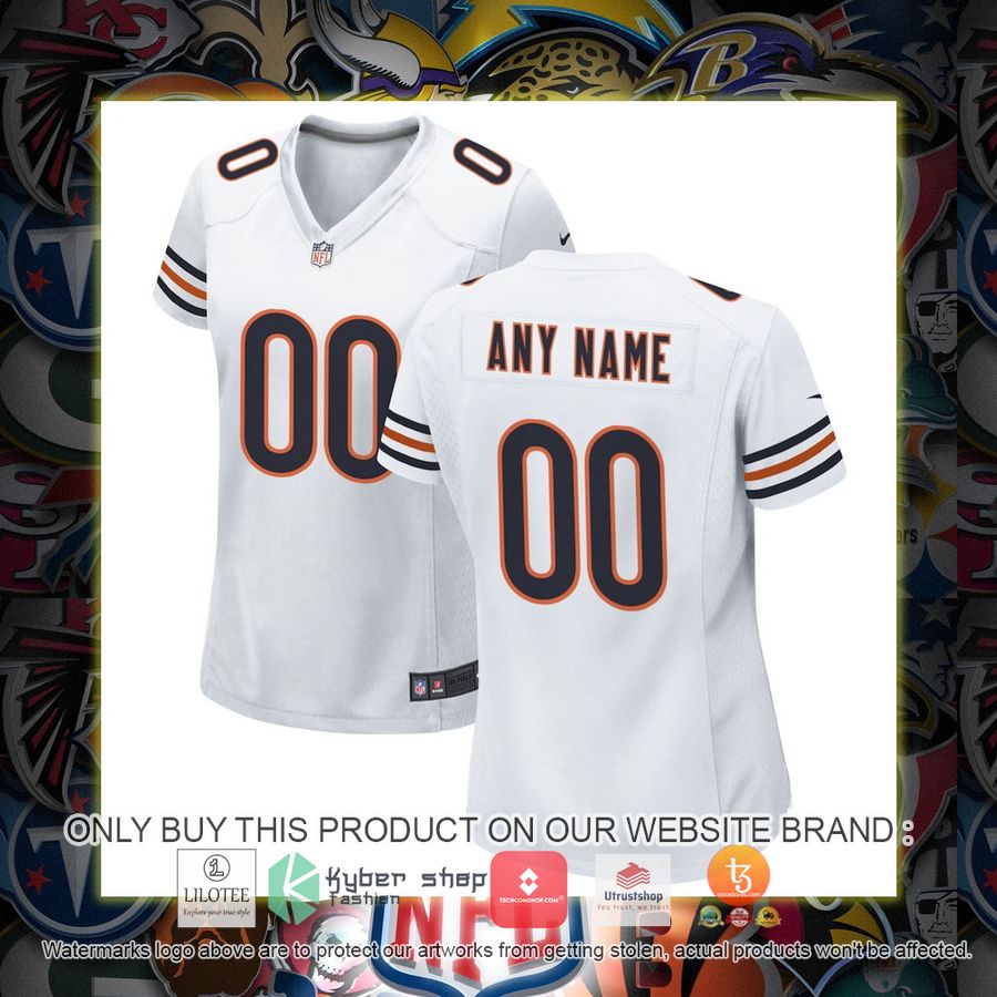 HOT Chicago Bears Nike Women's White Personalized Football Jersey 5 personalized chicago bears nike womens white football jersey 1 97012