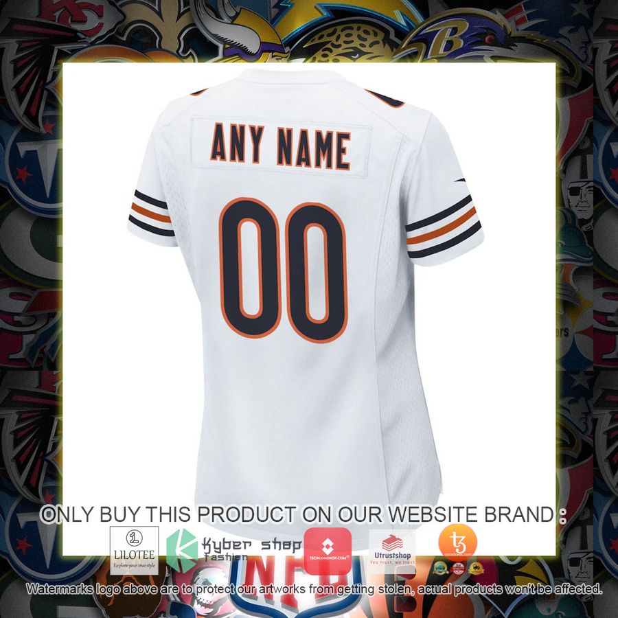 HOT Chicago Bears Nike Women's White Personalized Football Jersey 3 personalized chicago bears nike womens white football jersey 3 17365