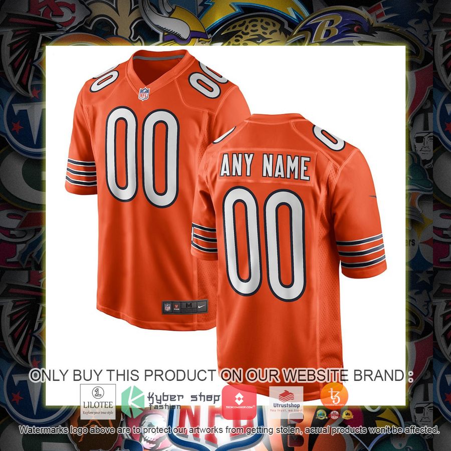 HOT Chicago Bears Nike Youth Alternate Orange Personalized Football Jersey 4 personalized chicago bears nike youth alternate orange football jersey 1 67405