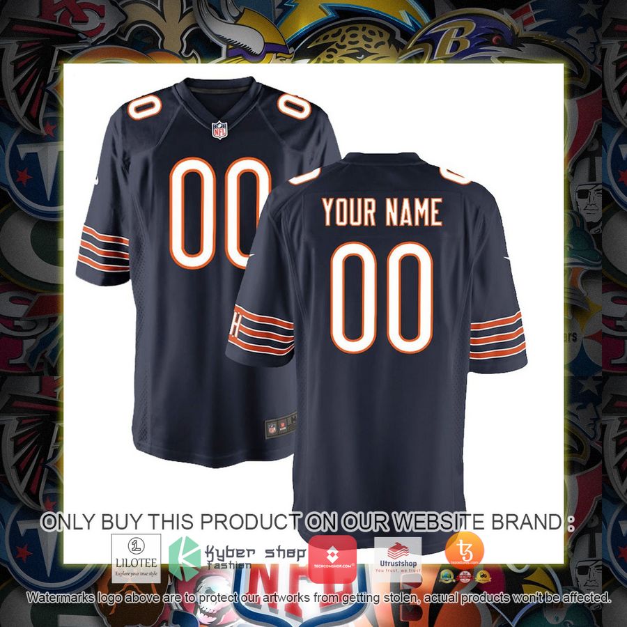 HOT Chicago Bears Nike Youth Navy Personalized Football Jersey 2 personalized chicago bears nike youth navy football jersey 1 39961