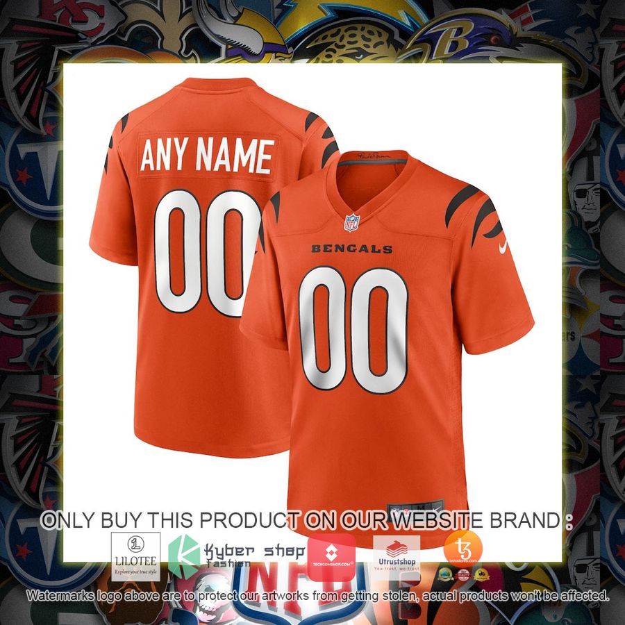 HOT Cincinnati Bengals Nike Youth Alternate Game Orange Personalized Football Jersey 5 personalized cincinnati bengals nike youth alternate game orange football jersey 1 76133