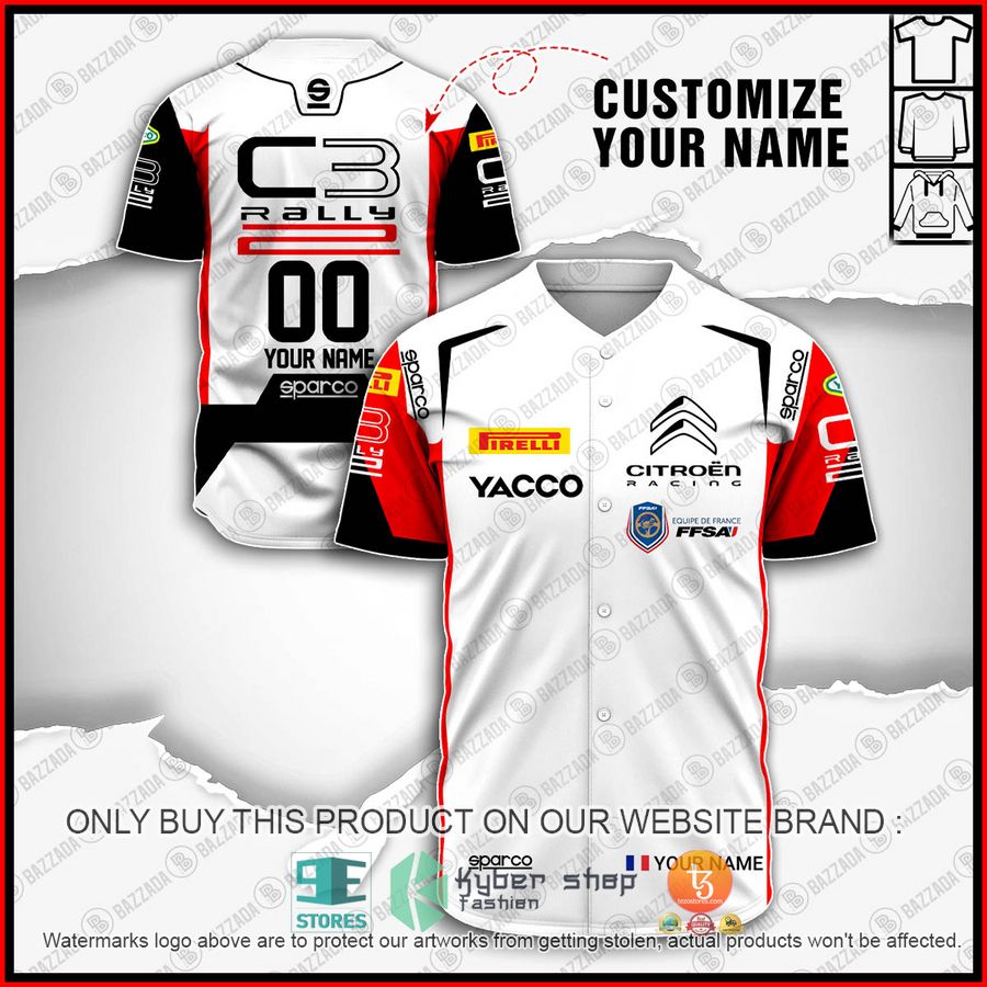 personalized citroen baseball jersey shirt 1 17955