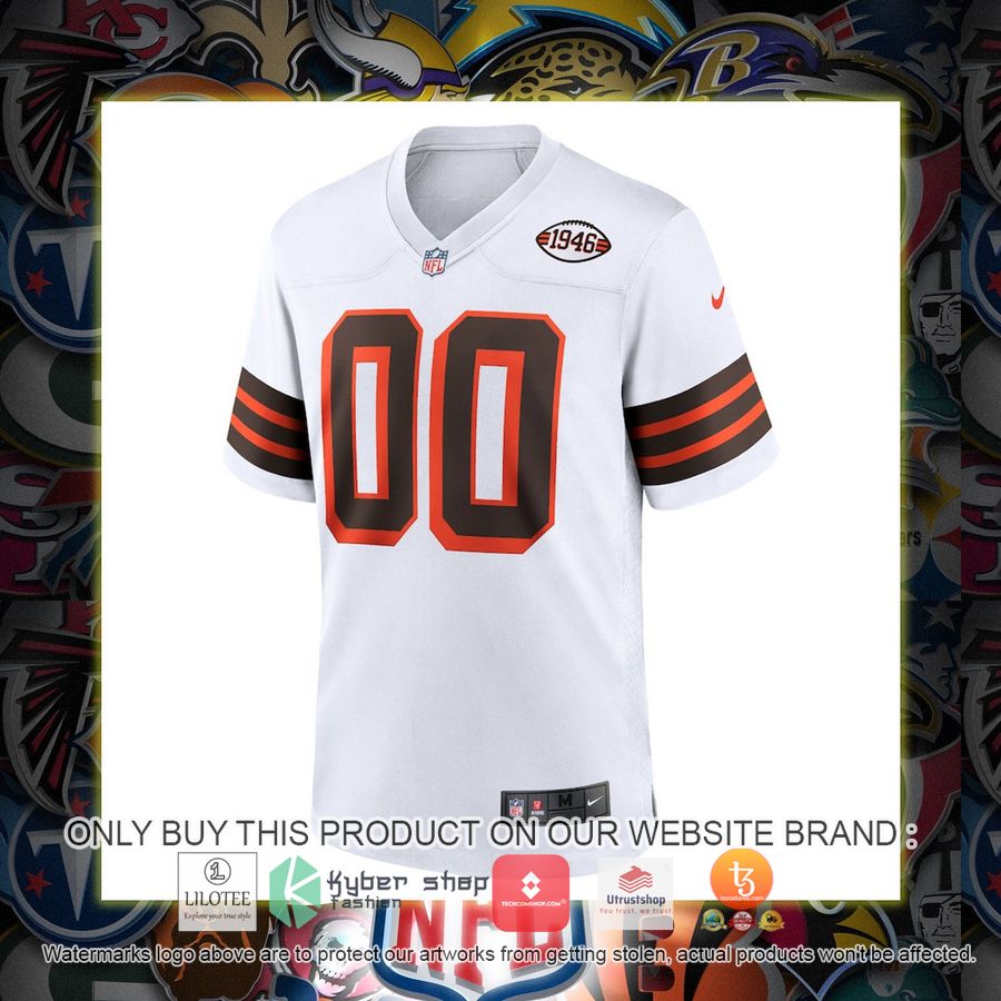 HOT Cleveland Browns Nike 1946 Collection Alternate White Personalized Football Jersey 2 personalized cleveland browns nike 1946 collection alternate white football jersey 2 46105