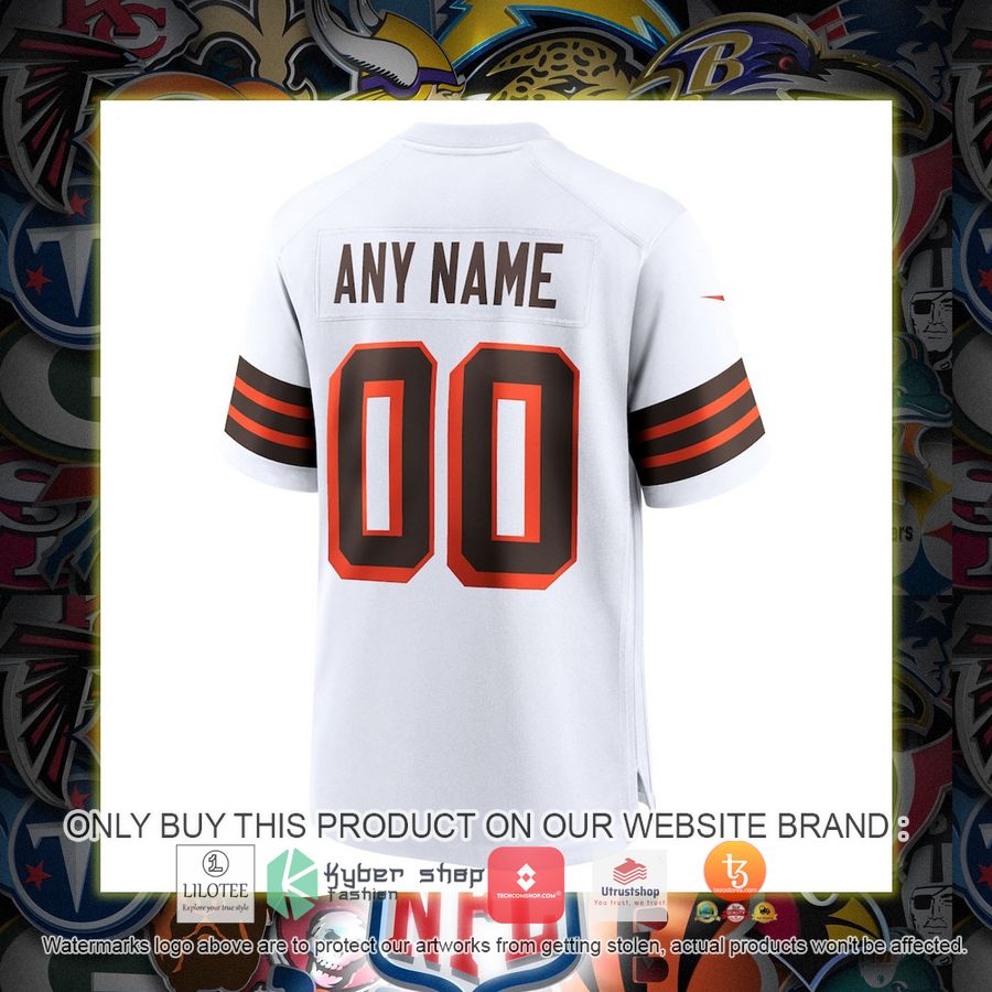 HOT Cleveland Browns Nike 1946 Collection Alternate White Personalized Football Jersey 3 personalized cleveland browns nike 1946 collection alternate white football jersey 3 15078