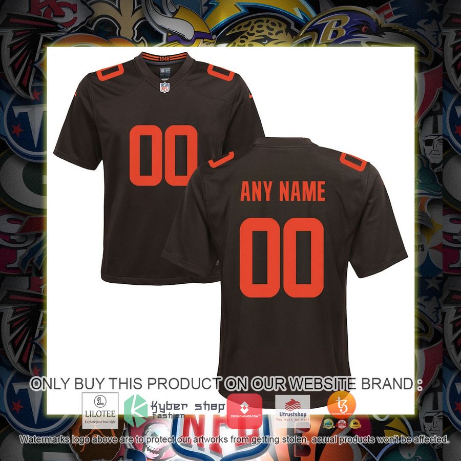 HOT Cleveland Browns Nike Youth Alternate Brown Custom Football Jersey Shirt 6 personalized cleveland browns nike youth alternate brown football jersey 1 94247